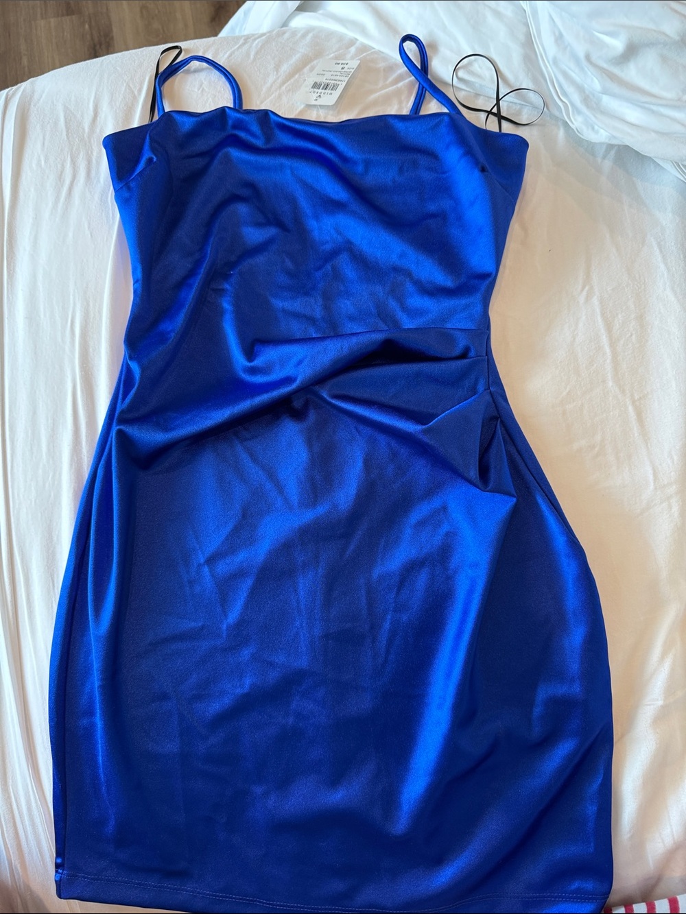 Windsor Electric Blue Satin Mini Slip Dress